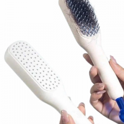 Mey İthalat® Silikon Yumuşak Sıkı Dişli Sihirli Geri Çekilebilir Tarak Kendini Temizleyen Saç Fırçası