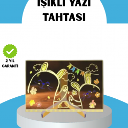 Mey İthalat® Silinebilir LED Mesaj Tahtası 7 Renkli Kalem Dahil