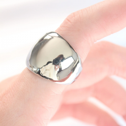 Mey İthalat® Silver Renk Ayarlanabilir Bombeli Ayna Yüzük