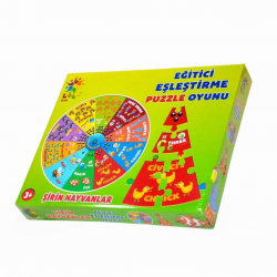 Mey İthalat® Şirin Hayvanlar İngilizce Eğitici Puzzle