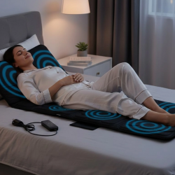 Mey İthalat® Sırt Bel Boyun Masaj Minderi Isıtmalı Titreşimli Sistem