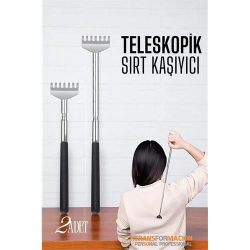 Mey İthalat® Sırt Kaşıyıcı - Telekopik 56 cm Sırt Kaşıma Aparatı Hanımeli 2 li SET