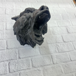 Mey İthalat® Siyah Ayı Duvar Süsü Dekoratif Asılabilir Heykel Ev Ofis Aksesuarı