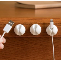 Mey İthalat® Siyah Beyaz Kablo Sabitleme Klipsi 10 lu