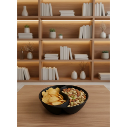 Mey İthalat® Siyah Çerezlik Kase Seti 4 Adet 3x12 cm