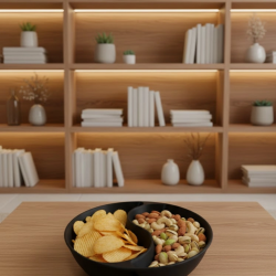 Mey İthalat® Siyah Çerezlik Kase Seti 4 Adet 3x12 cm