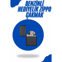 Mey İthalat® Siyah Kutulu Metal Çakmak Benzinli Hediyelik Eşya