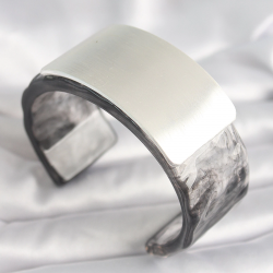 Mey İthalat® Siyah Mermer Desen Akrilik Plastik Dikdörtgen Plaka Model Vintage Kadın Bilezik