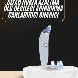 Mey İthalat® Siyah Nokta Temizleme Cihazı 4 Başlıklı Vakumlu Pilli Ölü Deri Arındırma