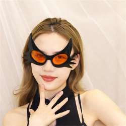 Mey İthalat® Siyah Renk Bıyık Tasarımlı Kedi Gözlüğü 19x11 cm