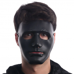 Mey İthalat®  Siyah Renk Hip Hop Anonim Jabbawockeez Dans Maskesi 18x19 cm