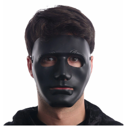 Mey İthalat® Siyah Renk Hip Hop Anonim Jabbawockeez Dans Maskesi 18x19 cm