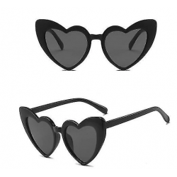 Mey İthalat® Siyah Renk Kalp Şekilli Parti Gözlüğü 15x5 cm
