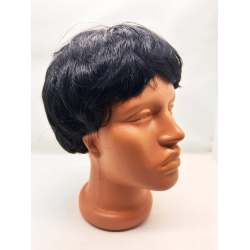 Mey İthalat® Siyah Renk Kısa Kesim İçi Astarlı Erkek Peruğu