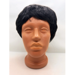 Mey İthalat® Siyah Renk Kısa Kesim İçi Astarlı Erkek Peruğu