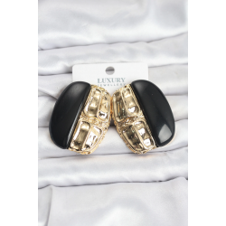 Mey İthalat® Siyah Renk Pirinç Vintage Kadın Küpe