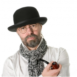 Mey İthalat® Siyah Renk Yetişkin Boy Retro Bowler Derby Şapkası 58 cm