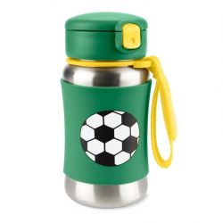 Mey İthalat®   Zoo Pipetli Paslanmaz Çelik Suluk 350 ml Futbol
