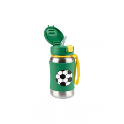 Mey İthalat®   Zoo Pipetli Paslanmaz Çelik Suluk 350 ml Futbol