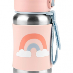 Mey İthalat®   Zoo Pipetli Paslanmaz Çelik Suluk 350 ml Gökkuşağı