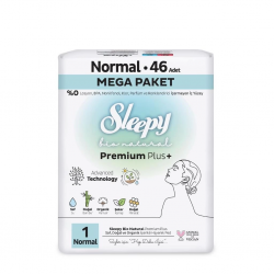 Mey İthalat®   Bio Natural Premium Plus Mega Normal Ped 46 Adet