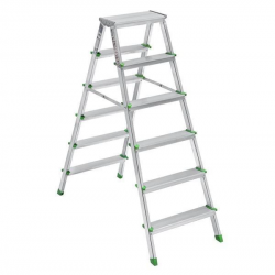 Mey İthalat® SM Saraylı 6+6 Çift Taraflı Alüminyum Merdiven