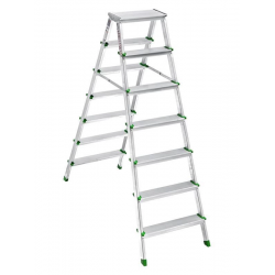 Mey İthalat® SM Saraylı 7+7 Çift Taraflı Alüminyum Merdiven