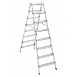 Mey İthalat® SM Saraylı 8+8 Çift Taraflı Alüminyum Merdiven