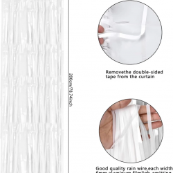 Mey İthalat® Soft Beyaz Renk Duvar ve Kapı Perdesi İthal 100x200 cm