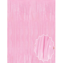 Mey İthalat® Soft Pembe Püsküllü Kapı Perdesi - Parti, Baby Shower, Cinsiyet Partisi 1x2 m
