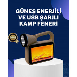 Mey İthalat® Solar Alev Lambası – Kamp, Bahçe ve Dış Mekan İçin