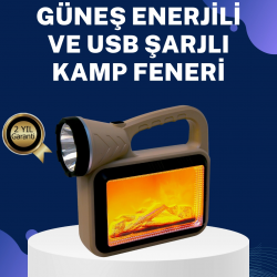 Mey İthalat® Solar Alev Lambası – Kamp, Bahçe ve Dış Mekan İçin