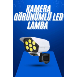 Mey İthalat® Solar Bahçe Aydınlatması Hareket Sensörlü Uzaktan Kumandalı Kamera Görünümlü