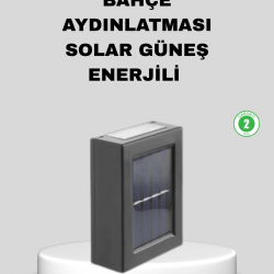 Mey İthalat® Solar Dış Mekan Aplik Su Geçirmez Dayanıklı LED Aydınlatmalı