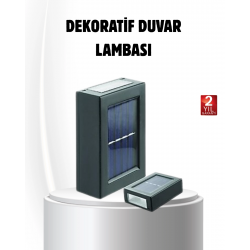 Mey İthalat® Solar Güçlü 6 LED Dış Mekan Lambası – Otomatik Aç/Kapa Işık Sensörlü Aydınlatma