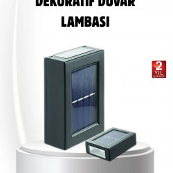 Mey İthalat® Solar Güçlü 6 LED Dış Mekan Lambası – Otomatik Aç/Kapa Işık Sensörlü Aydınlatma