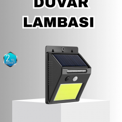 Mey İthalat® Solar Güçlü LED Dış Mekan Lambası – Güneş Enerjisiyle Şarj Olan Sensörlü Bahçe Işığı