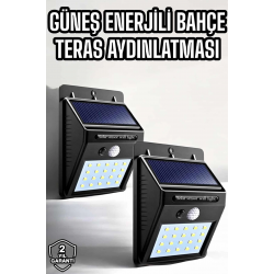 Mey İthalat® Solar Güneş Enerji Panelli Sensörlü Lamba Enerji Tasarruflu