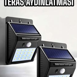 Mey İthalat® Solar Güneş Enerji Panelli Sensörlü Lamba Enerji Tasarruflu