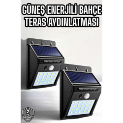 Mey İthalat® Solar Güneş Enerji Panelli Sensörlü Lamba Enerji Tasarruflu