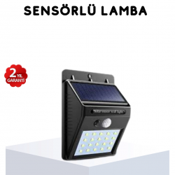Mey İthalat® Solar Güneş Enerjili Hareket Sensörlü 4 Taraflı Bahçe Lambası – IP65 Su Geçirmez, 100 LED