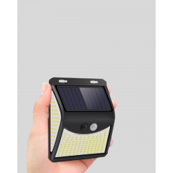 Mey İthalat® Solar Güneş Enerjili Hareket Sensörlü 4 Taraflı Bahçe Lambası – IP65 Su Geçirmez, 100 LED