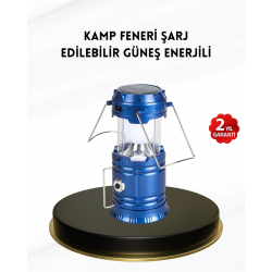 Mey İthalat® Solar Kamp Lambası Kızak Sistemli Şarjlı Taşınabilir Doğa Yürüyüşü Işığı