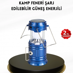 Mey İthalat® Solar Kamp Lambası Kızak Sistemli Şarjlı Taşınabilir Doğa Yürüyüşü Işığı