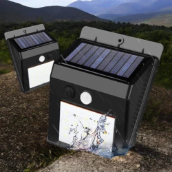 Mey İthalat® Solar Lamba Giriş, Bahçe Yol Avlu Hareket Sensörlü Led Parlak Gece Su Geçirmez