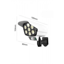 Mey İthalat® Solar Lamba Kamera Görünümlü Duvar Lambası Dönebilen Bahçe Aydınlatması