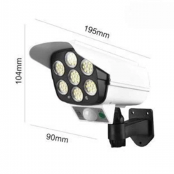 Mey İthalat® Solar Lamba Kamera Görünümlü Duvar Lambası Dönebilen Bahçe Aydınlatması