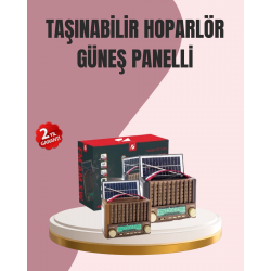 Mey İthalat® Solar Panel Şarjlı Taşınabilir Radyo Bluetooth Hoparlör Müzik Kutusu