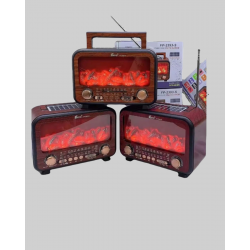 Mey İthalat® Solar Şarjlı Şömine Işıklı Bluetooth Hoparlör – Radyo, USB, TF Kart Destekli