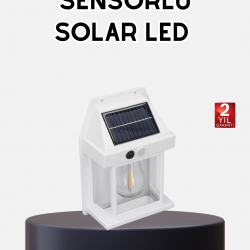 Mey İthalat® Solar Sensörlü Dış Mekan Lamba 3 Işık Modlu ve IP65 Dayanıklı
